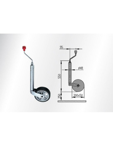 ROUE JOCKEY Ø 48 RENFORCEE (Alko)
