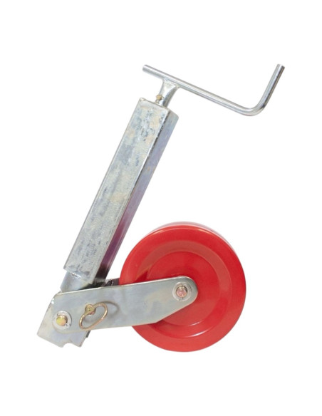 ROUE JOCKEY  CARRE 70*70 RENFORCEE TP ROULETTE ACIER 250*100 ROUGE