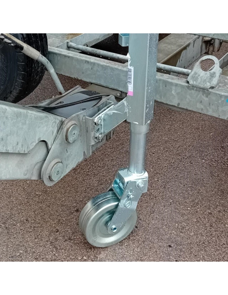 ROUE JOCKEY CARRE 70*70 RENFORCEE TP  BRAS SOUDE (Gourdon)