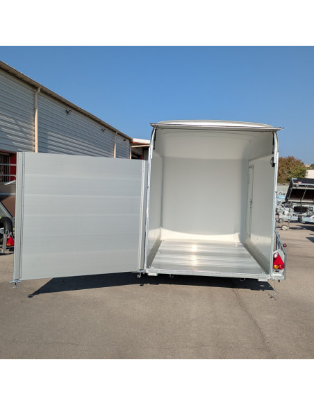 FOURGON C400 315*164*201 1300 KG ALU & POLY GRIS + P.LATERALE (Debon)