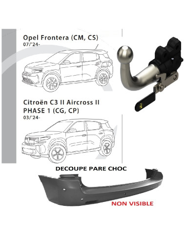 2932T36  ATTELAGE C3 II AIRCROSS de 03/24 -  & OPEL FRONTERA de 07/24 - 