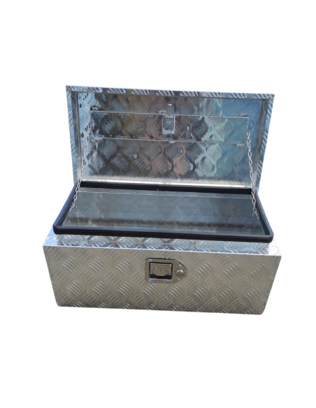 COFFRE ALUMINIUM RECTANGULAIRE OUVERTURE DESSUS 600x300x270 