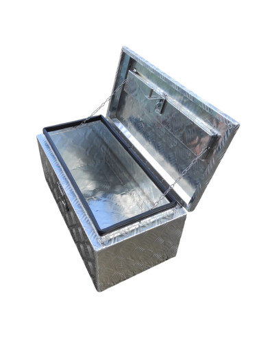 COFFRE ALUMINIUM RECTANGULAIRE OUVERTURE DESSUS 600x300x270 