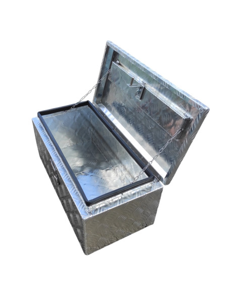 COFFRE ALUMINIUM RECTANGULAIRE OUVERTURE DESSUS 600x300x270 