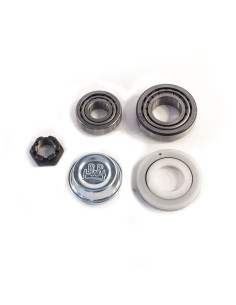 KIT ROULEMENTS BPW 30206 + 30204 + BAGUE BLANCHE DOUBLE + CABOCHON DIA 48 + ECROU A CRENEAU