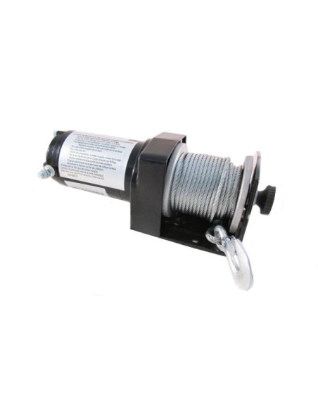 TREUIL ELECTRIQUE DE TRACTION 12V A CABLE CAPACITE 2000 LBS - 0 80T MULTI USAGE