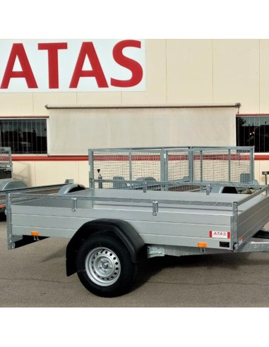 McALU PRO - 255x153x43 - 1500 KG PTC - LOGEMENT pour RAMPES - MP255 (Saris)