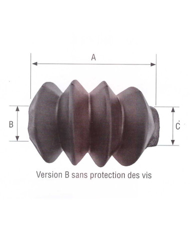 SOUFFLET 60S 90S 120S/SR 160S 200S/SR 250S 75S 100S 101VB 1,3VB 2,0VB  Ø28-38 L118 (Alko) Pièce d'origine