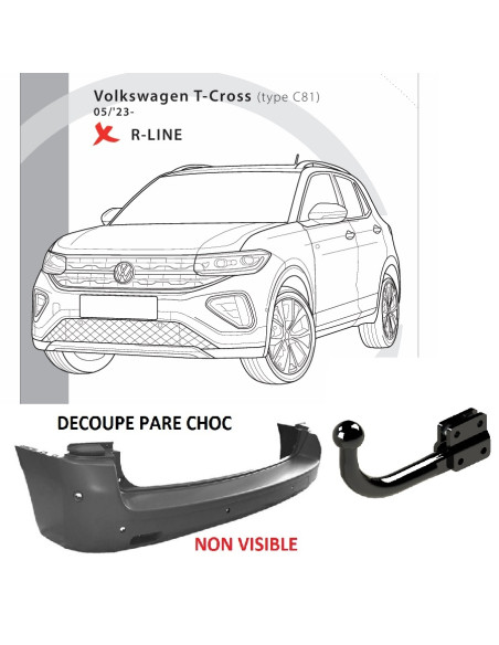 2818T45 ATTELAGE VOLKSWAGEN T-CROSS C81 de 05/23 - 