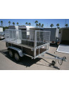 BOIS - 251x133x100 - 500 KG - 2 ESSIEUX - REHAUSSE GRILLE + PONT - 45450 (Lider)