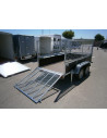 BOIS - 251x133x100 - 500 KG - 2 ESSIEUX - REHAUSSE GRILLE + PONT - 45450 (Lider)