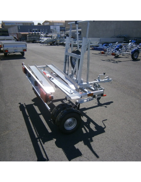 PORTE MOTO CCT4 MP3 - TRANSVERSAL - 260 KG DE CAPACITE (Yo Remorques)