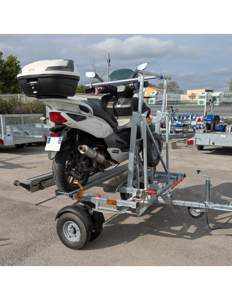 PORTE MOTO CCT4 MP3 - TRANSVERSAL - 260 KG DE CAPACITE (Yo Remorques)
