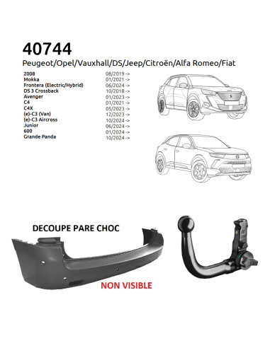 4074400 ATTELAGE CITROEN C3 IV de 01/24 -  CITROËN C3 AIRCROSS II (SJ_)de11-23 - 