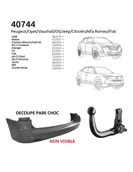 4074400 ATTELAGE CITROEN C3 IV de 01/24 -  CITROËN C3 AIRCROSS II (SJ_)de11-23 - 