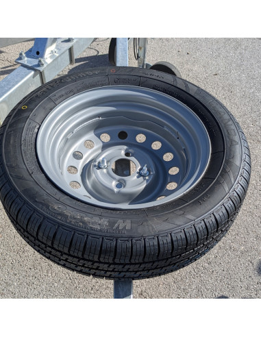 SUPPORT ROUE DE SECOURS - BRIDE FILETEE - POUR PERCAGE JANTE 100*4 (Sunway)