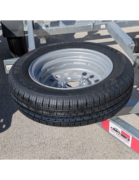 SUPPORT ROUE DE SECOURS - BRIDE FILETEE - POUR PERCAGE JANTE 100*4 (Sunway)