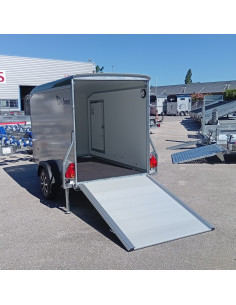 FOURGON ROADSTER C255 255x125x155 - 750 KG NON FREINE - COMPOSITE - GRIS + P. LATERALE + JANTES ALU (Debon) 2