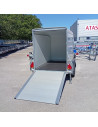 FOURGON ROADSTER C255 255x125x155 - 750 KG NON FREINE - COMPOSITE - GRIS + P. LATERALE + JANTES ALU (Debon)