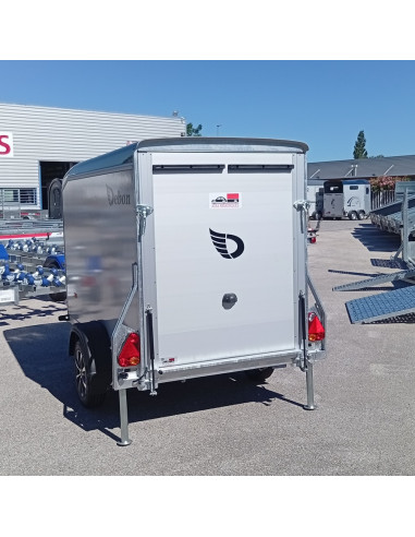 FOURGON ROADSTER C255 255x125x155 - 750 KG NON FREINE - COMPOSITE - GRIS + P. LATERALE + JANTES ALU (Debon)
