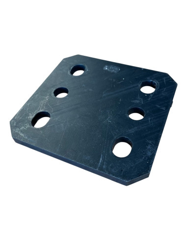 PLAQUE DE DESCENTE AGRAIRE 1000 KG 6 TROUS Ø 17 mm - entraxe 90 mm