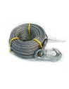 CABLE DE TREUIL ACIER AVEC CROCHET - TRACTION 2000 KG - LONGUEUR 20 M - Ø 5 MM (Alko)