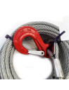 CABLE DE TREUIL ACIER AVEC CROCHET - TRACTION 3600 KG - LONGUEUR 20 M - Ø 7 MM