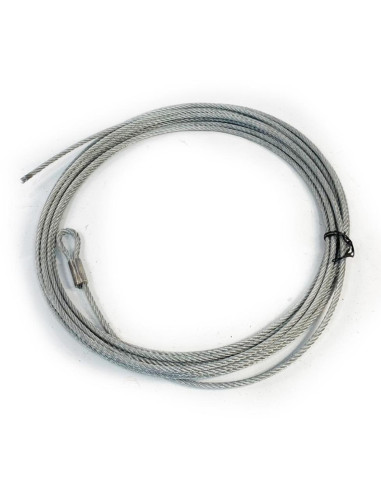 CABLE DE TREUIL ACIER NU / SANS CROCHET - TRACTION 2900 KG - LONGUEUR 10 M - Ø 6,35 MM