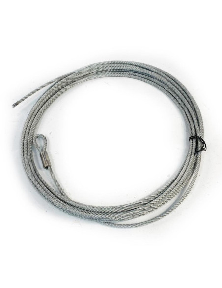 CABLE DE TREUIL ACIER NU / SANS CROCHET - TRACTION 2900 KG - LONGUEUR 10 M - Ø 6,35 MM