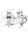 BOULE MIXTE CHAPE PERCAGE 90 x 2 Ø 17 PTC 1500-BOULE & 3500-ANNEAU - S:250