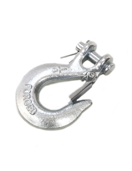 CROCHET ACIER POUR CABLE DE TREUIL - TAILLE 1/4 - 100MM - 2000 KG