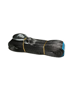 SANGLE AVEC CROCHET POUR TREUIL TRACTION 500  KG - L: 6 M -  l: 50 mm