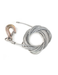 CABLE DE TREUIL ACIER AVEC CROCHET - TRACTION 900 KG - LONGUEUR 7 M - Ø 6 mm