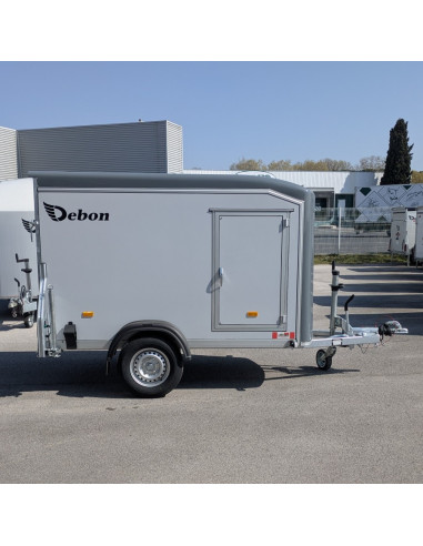 FOURGON ROADSTER 255 - 255x125x155 - 1300 KG - COMPOSITE - GRIS + P. LATERALE (Debon)