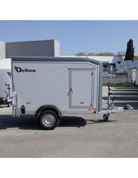 FOURGON ROADSTER 255 - 255x125x155 - 1300 KG - COMPOSITE - GRIS + P. LATERALE (Debon)