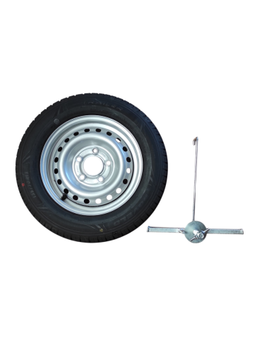 ROUE DE SECOURS 155/70x13 ET SUPPORT / C220 (Debon)