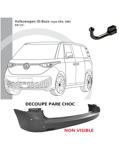 2767T45 ATTELAGE VOLKSWAGEN ID. Buzz (EBB) de 05/22 - 