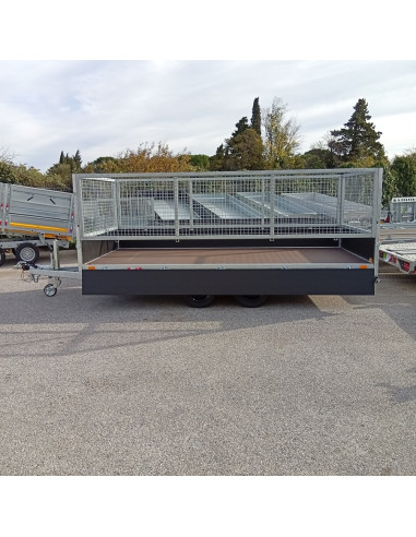 REHAUSSE GRILLAGEE H90  / BENNE K1 et PLATEAU  406 x 204 (Saris)