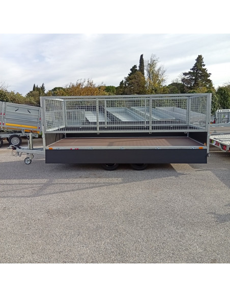 REHAUSSE GRILLAGEE H90  / BENNE K1 et PLATEAU  406 x 204 (Saris)
