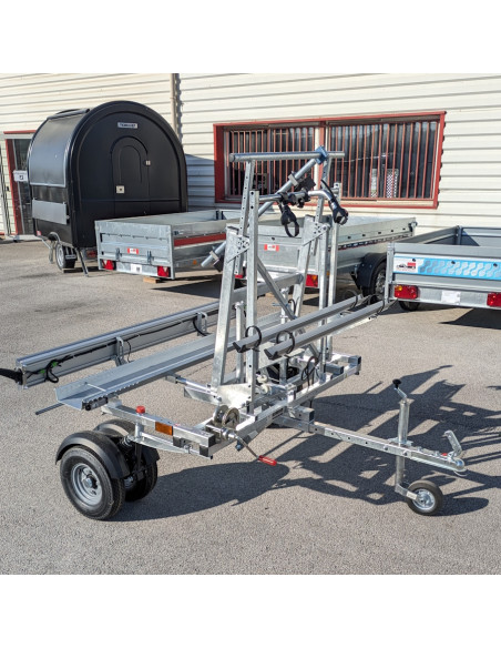 PORTE 2 VELOS Pour REMORQUE TRANSVERSALE CCT4 (Yo Remorques)