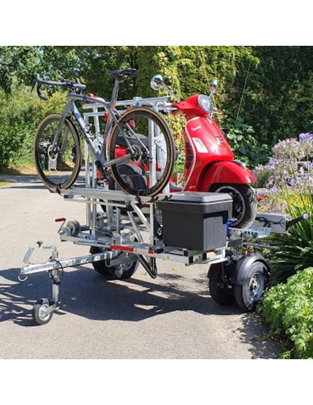 PORTE 2 VELOS Pour REMORQUE TRANSVERSALE CCT4 (Yo Remorques)