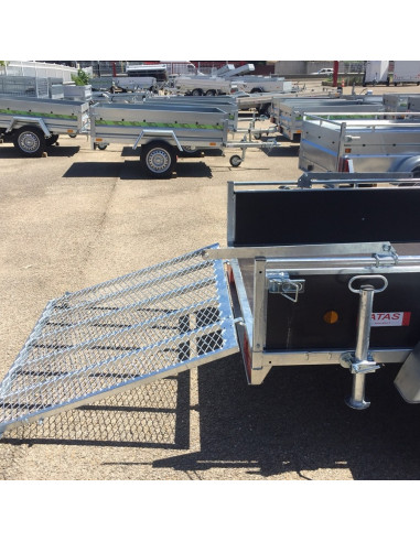 HAYON ARRIERE / PONT DE CHARGEMENT + 2 BEQUILLES - Hauteur 120 cm / 300 kg - ROBUST BOIS (Lider)