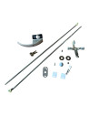 POIGNEE + SERRURE INOX COMPLETE pour PORTE de VAN L 1295mm (Cheval Liberte)
