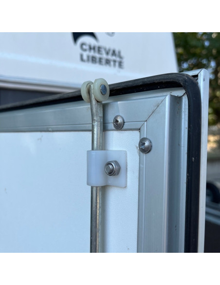 POIGNEE + SERRURE INOX COMPLETE pour PORTE de VAN L 1295mm (Cheval Liberte)