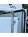 POIGNEE + SERRURE INOX COMPLETE pour PORTE de VAN L 1295mm (Cheval Liberte)