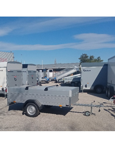 McALU CAPOT - 255x133x50 - COUVERCLE + BARRES de TOIT - 750 KG - MC255 (Saris)