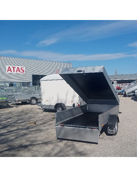 McALU CAPOT - 255x133x50 - COUVERCLE + BARRES de TOIT - 750 KG - MC255 (Saris)
