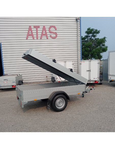 McALU CAPOT - 255x133x50 - COUVERCLE + BARRES de TOIT - 1350 KG PTC - (Saris) Stock uniquement