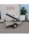 McALU CAPOT - 255x133x50 - COUVERCLE + BARRES de TOIT - 1350 KG PTC - (Saris) Stock uniquement