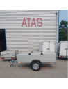 McALU CAPOT - 255x133x50 - COUVERCLE + BARRES de TOIT - 1350 KG PTC - (Saris) Stock uniquement